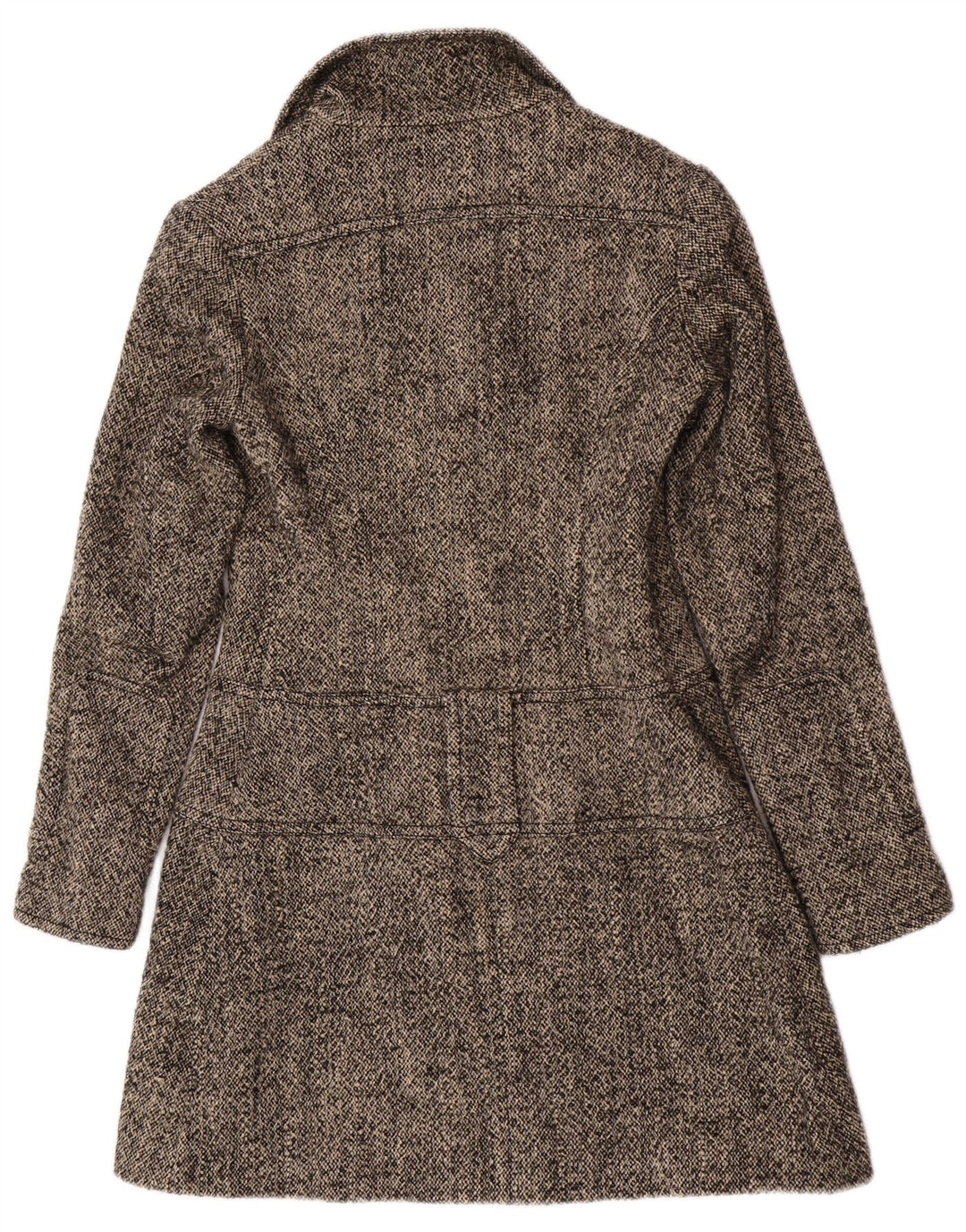 Sobretudo feminino Guess UK 12 lã manchada cinza médio