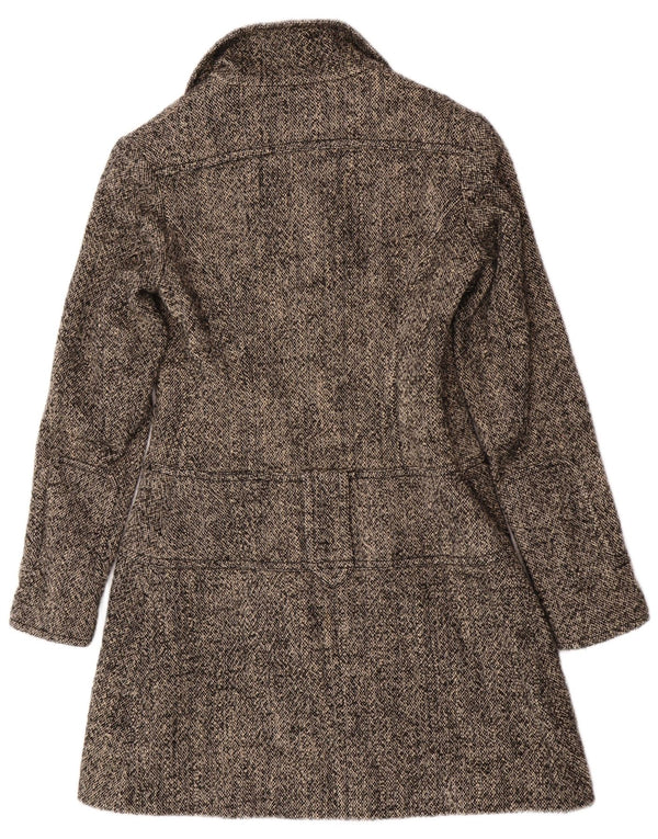 Sobretudo feminino Guess UK 12 lã manchada cinza médio