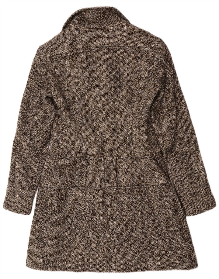 Sobretudo feminino Guess UK 12 lã manchada cinza médio
