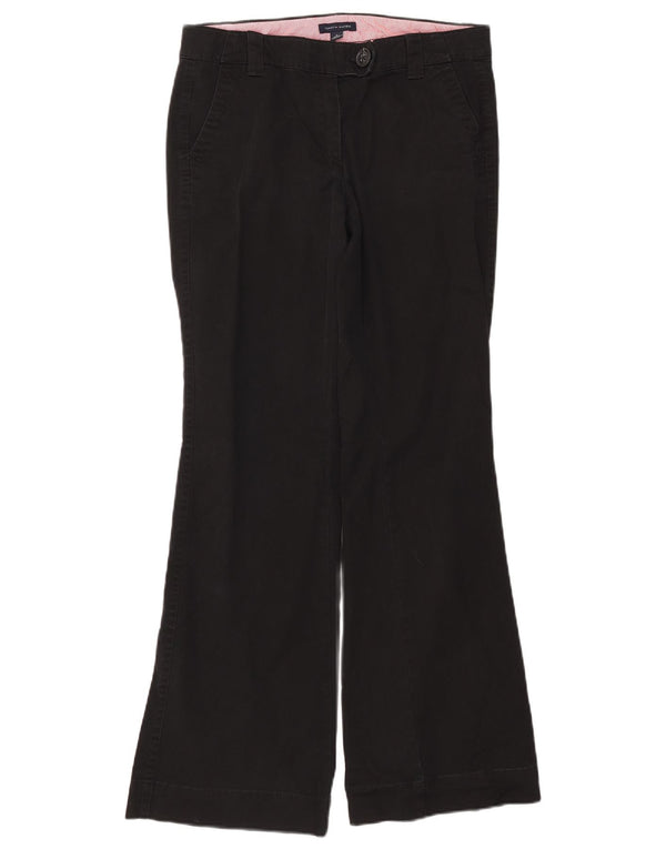 Tommy Hilfiger Calça feminina Bootcut Chino US 8 Médio W30 L32 Preto