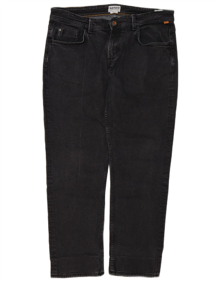 Calça jeans reta masculina Timberland W35 L29 algodão preto