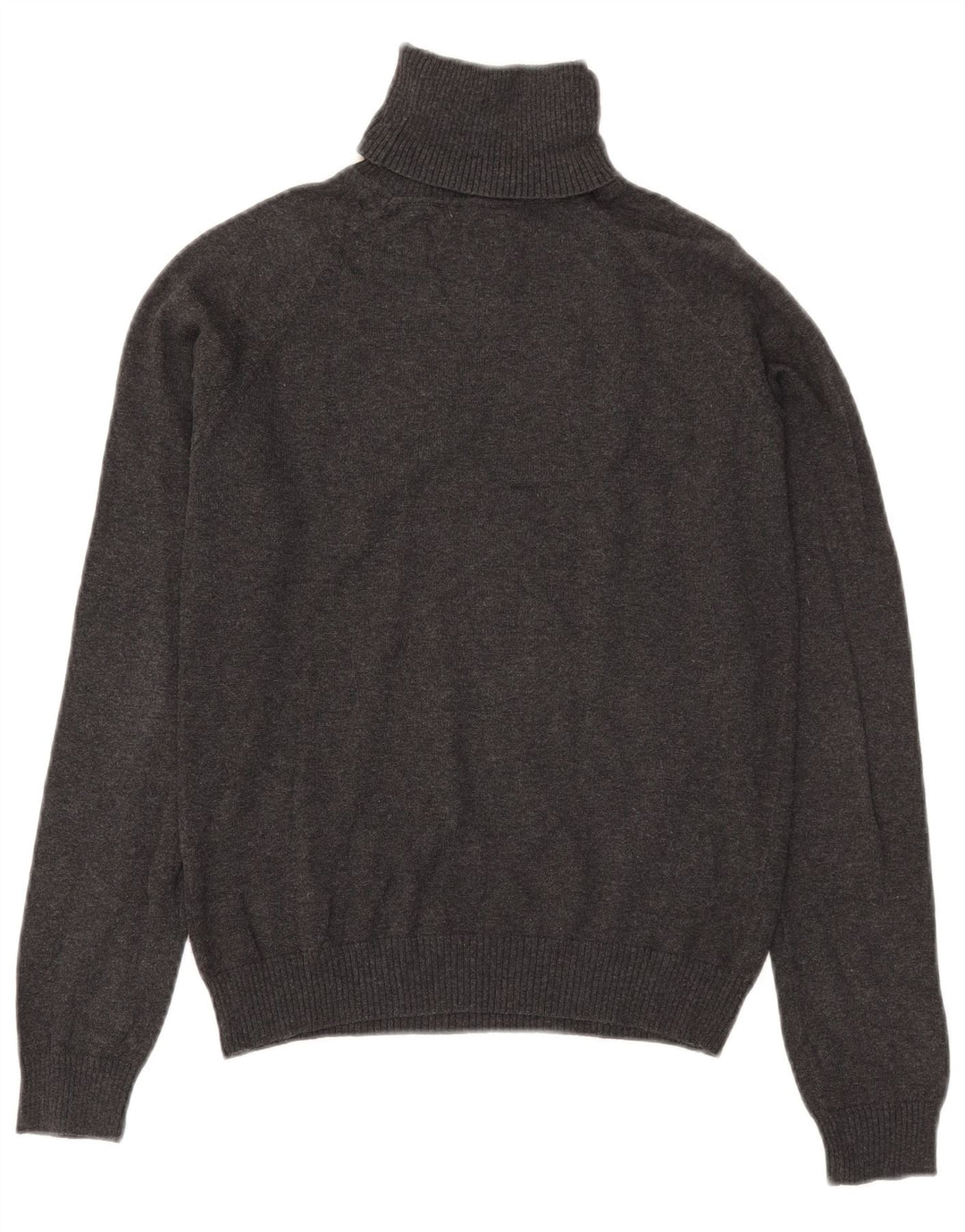 Zara Suéter feminino cropped com gola redonda Reino Unido 12 algodão cinza médio