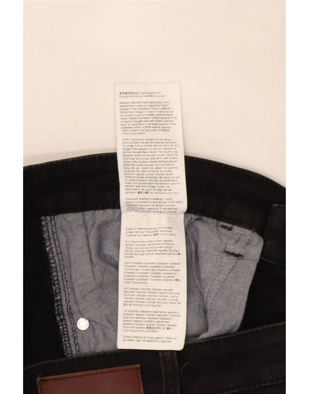 Camel Active Mens Jeans Slim W33 L30 Algodão Preto