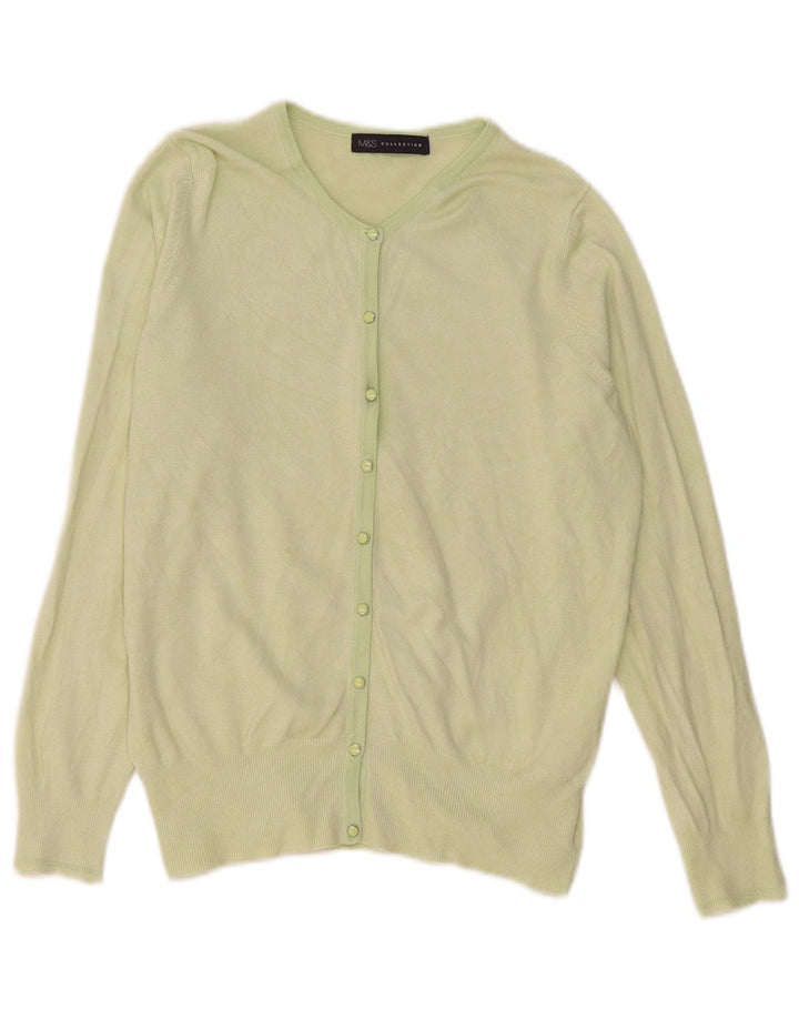 Suéter cardigã feminino Marks & Spencer UK 12 viscose verde médio