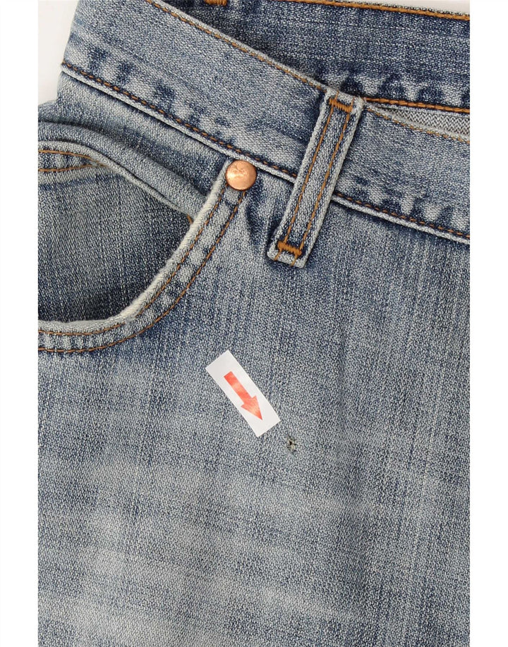 Wrangler Feminino Evolution Straight Jeans W33 L33 Azul Algodão