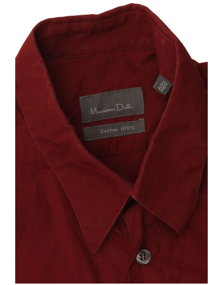 Camisa masculina Massimo Dutti tamanho 42 grande algodão Borgonha