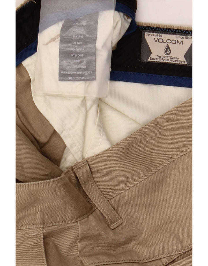 Calça Chino Slim Masculina Volcom W36 L34 Algodão Bege