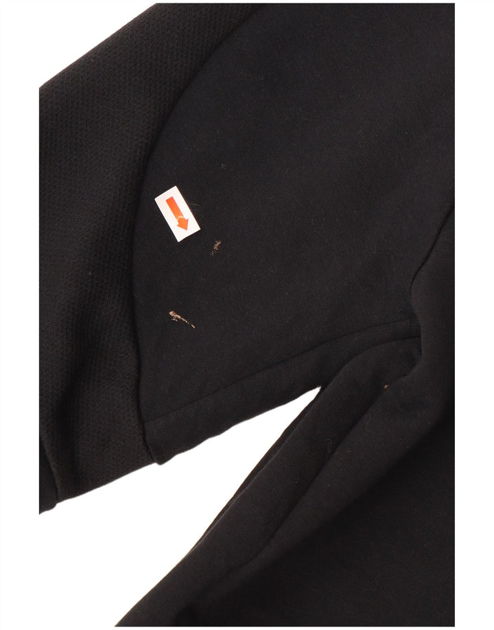 Suéter PUMA feminino com capuz e zíper UK 14 médio algodão preto