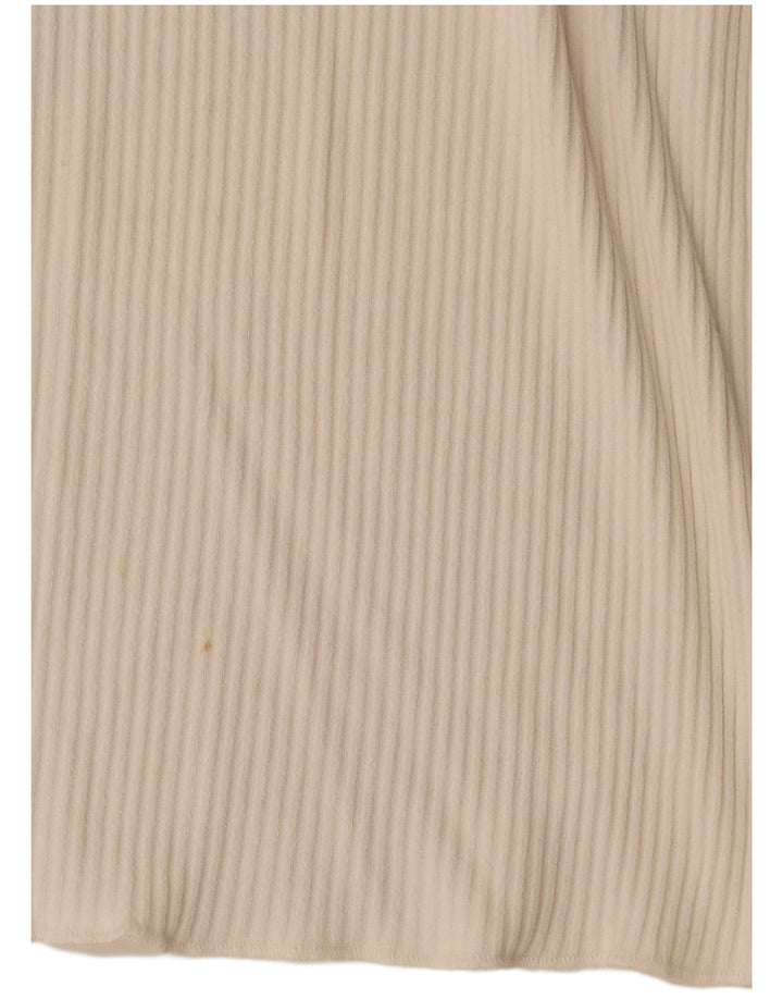 Top feminino Zara manga comprida UK 8 pequeno branco