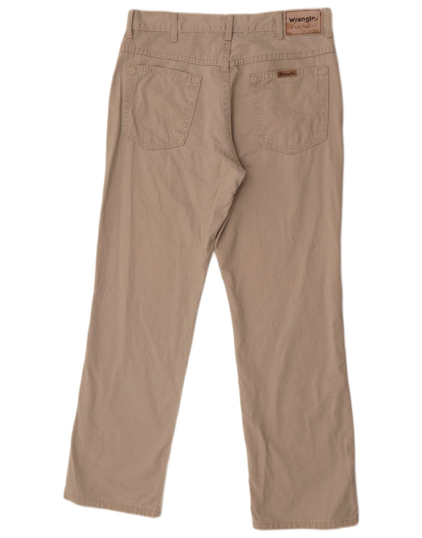 Wrangler Mens Regular Fit Calça Casual W34 L30 Algodão Bege