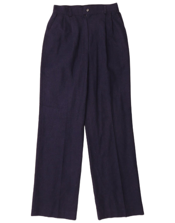 Calça Chino feminina Pendleton W26 L32 azul marinho lã virgem