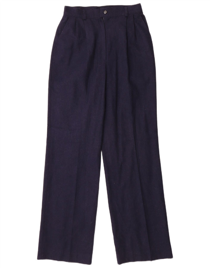 Calça Chino feminina Pendleton W26 L32 azul marinho lã virgem