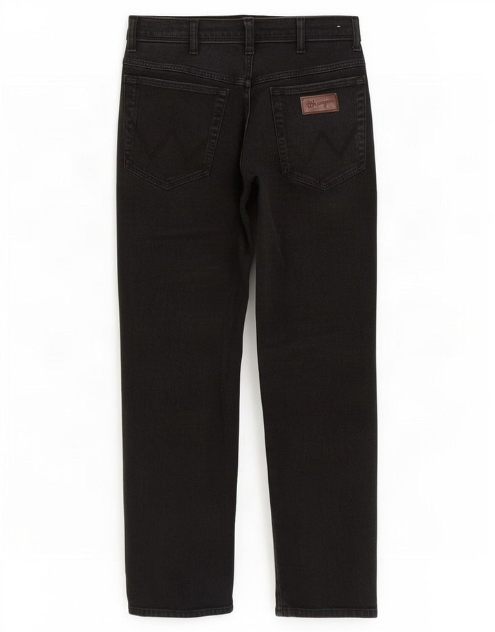 Wrangler Masculino Texas Straight Jeans W34 L30 Algodão Preto