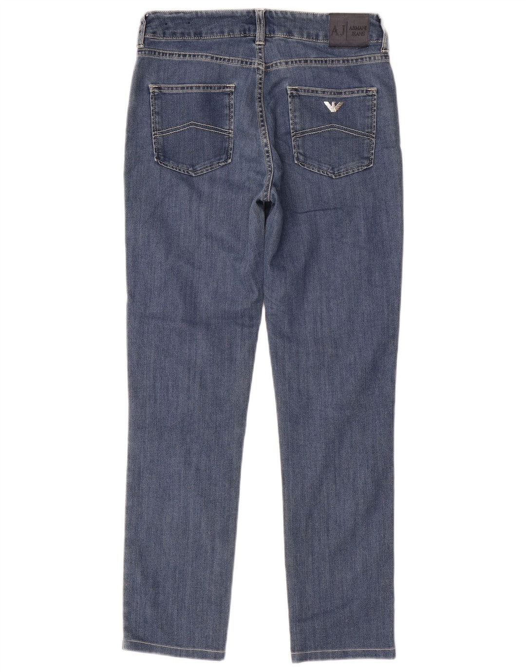 Armani feminino slim jeans W28 L28 algodão azul marinho
