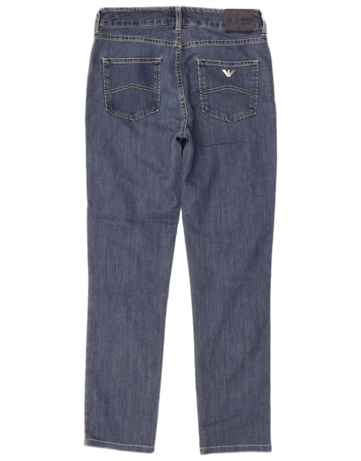 Armani feminino slim jeans W28 L28 algodão azul marinho