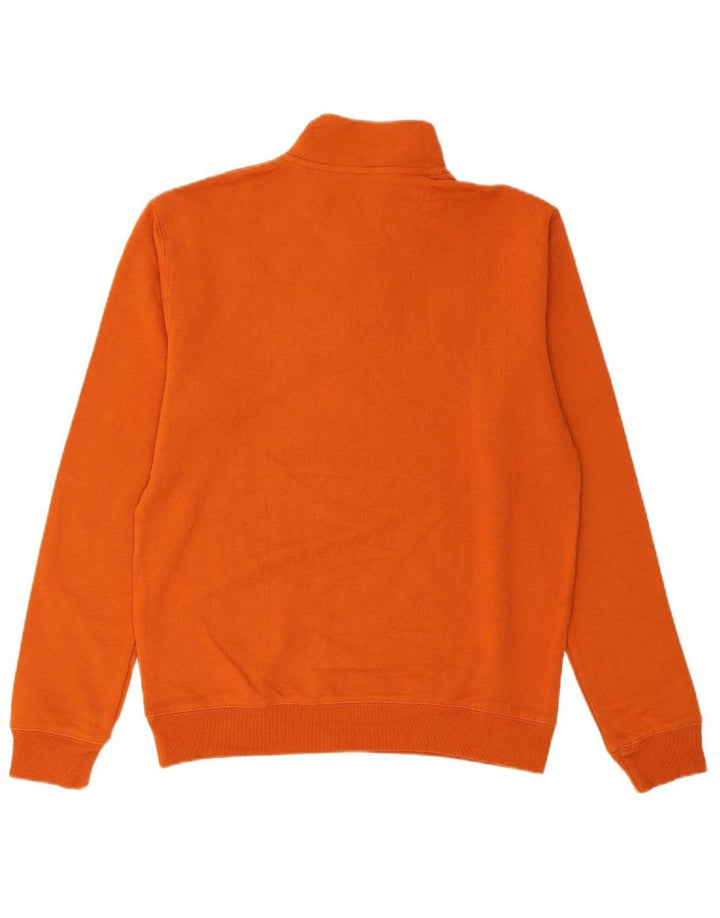 Moletom masculino FARAH com zíper e gola grande em bloco colorido laranja