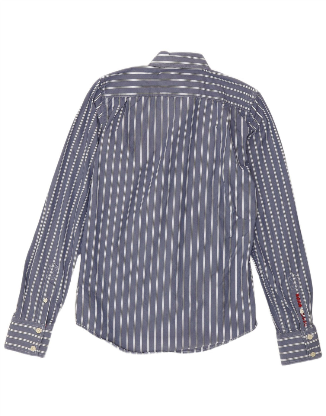 Camisa masculina Superdry algodão listrado azul médio