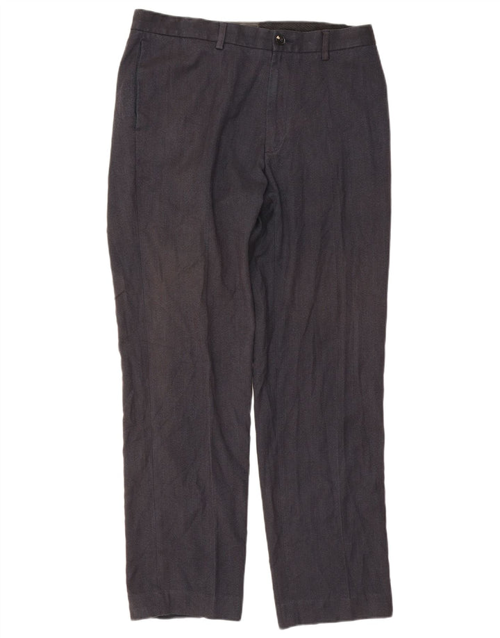 Calça casual masculina Marks & Spencer de ajuste regular W34 L31 azul marinho
