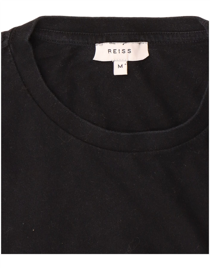 Camiseta masculina Reiss Top médio preto