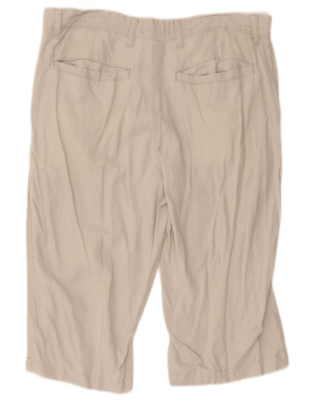 Bermuda masculina regular Marks & Spencer W34 grande linho bege