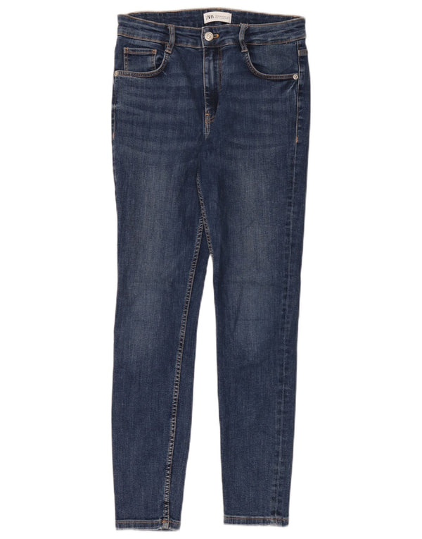Zara Jeans Skinny Feminino UE 38 Pequeno W28 L28 Azul