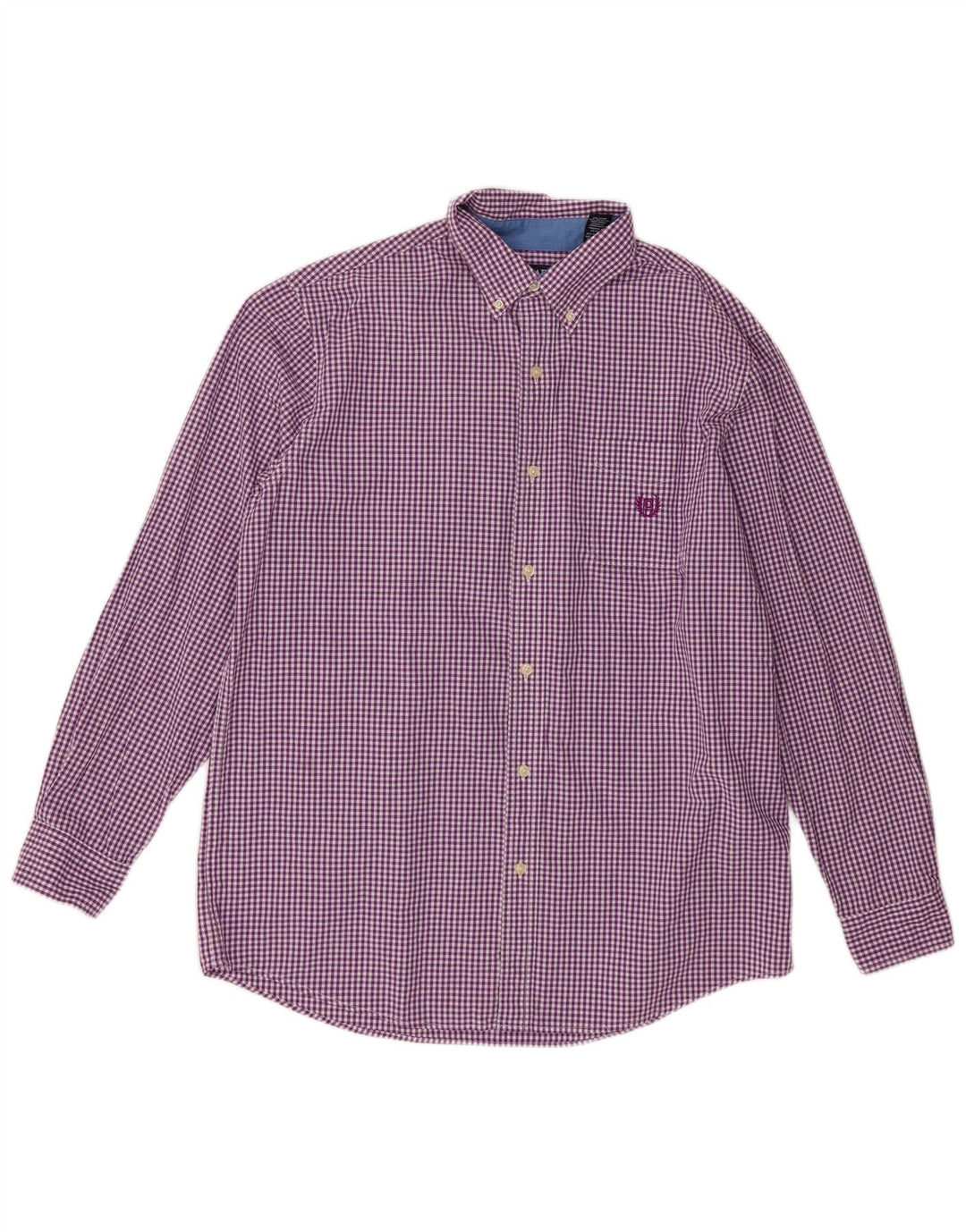 Camisa masculina Chaps grande algodão guingão roxo