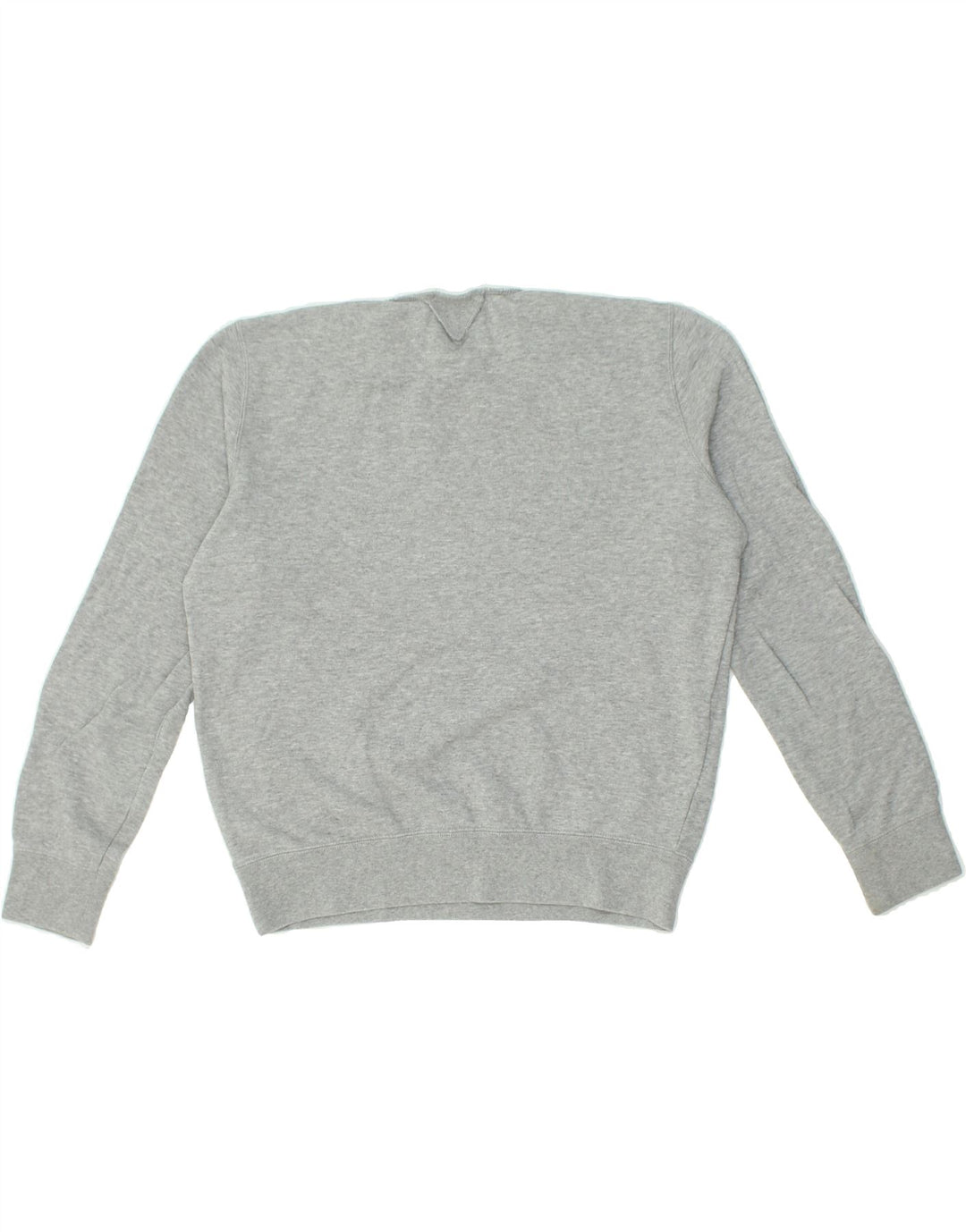REEBOK Womens Graphic Sweatshirt Jumper UK 14 Medium Grey Cotton | Vintage Reebok | Thrift | Second-Hand Reebok | Used Clothing | Messina Hembry 