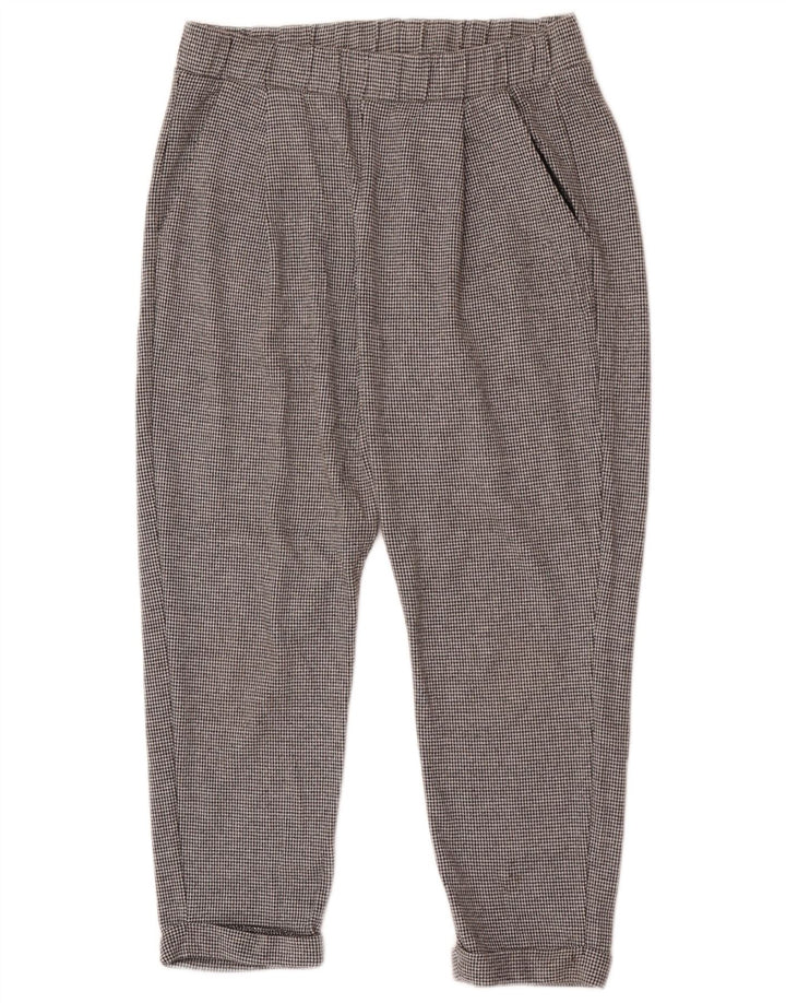 Calças cortadas femininas Marks & Spencer UK 12 médio W28 L24 cinza