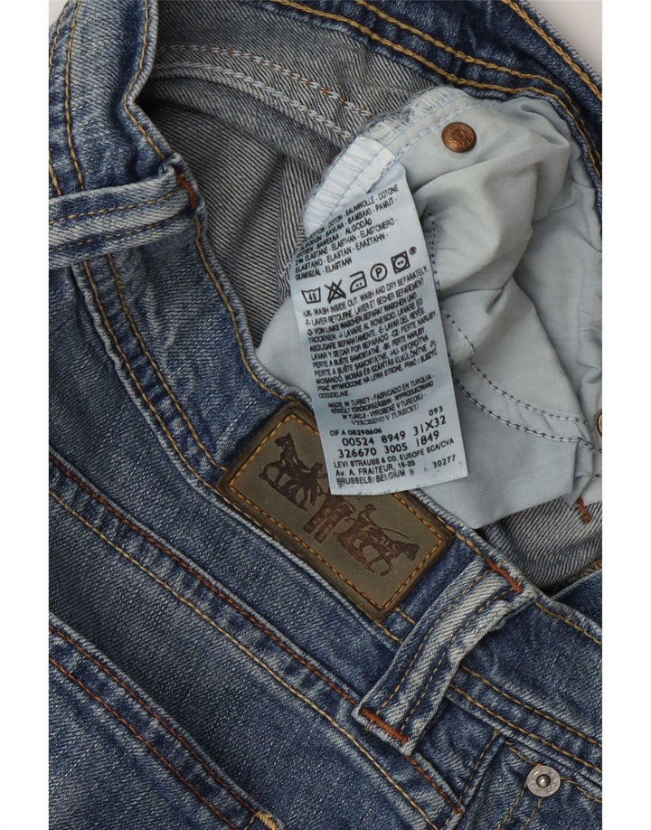 Calça jeans feminina Bootcut Levi's W31 L32 azul algodão