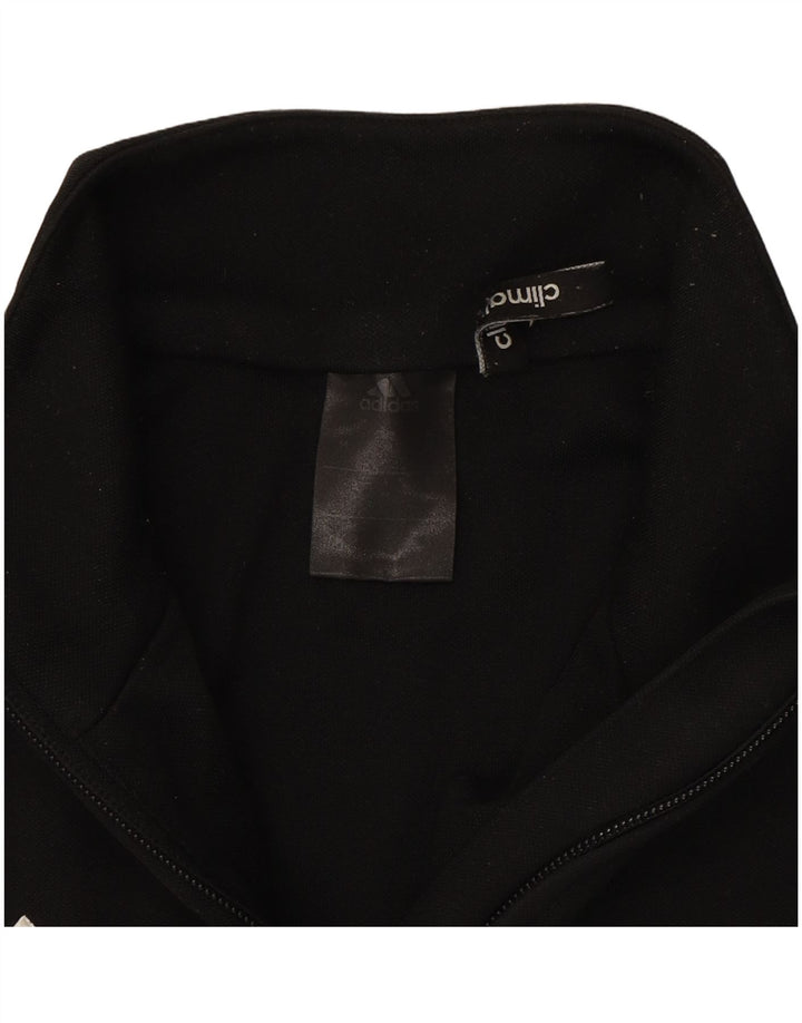 ADIDAS Mens Climalite Zip Neck Pullover Treino Top Médio Preto