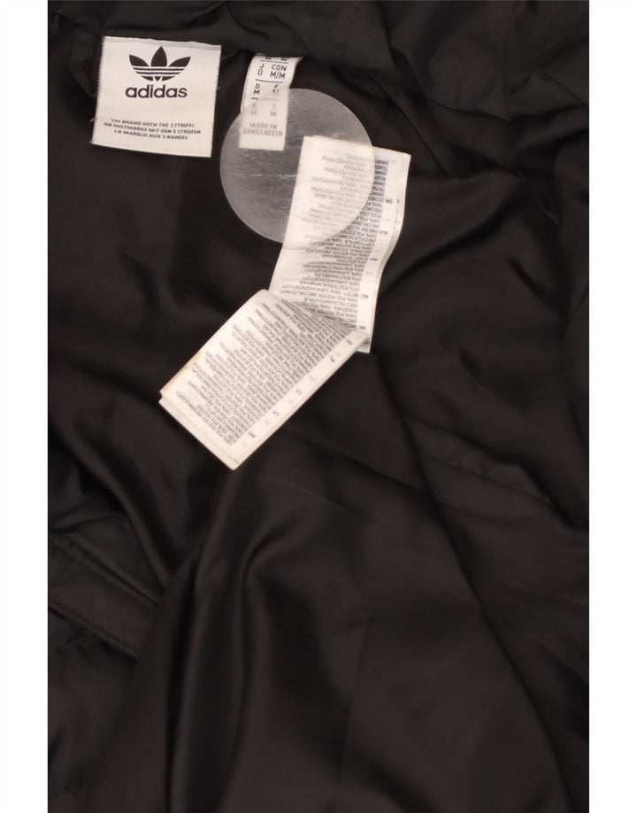ADIDAS Jaqueta acolchoada masculina com capuz UK 38 Médio Preto Poliéster