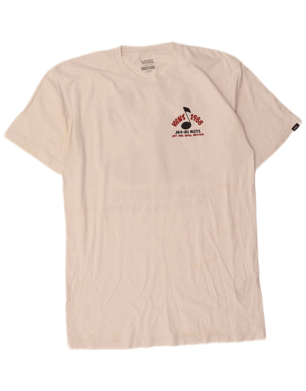 Camiseta Vans Masculina Classic Fit Graphic Top Grande Algodão Branco