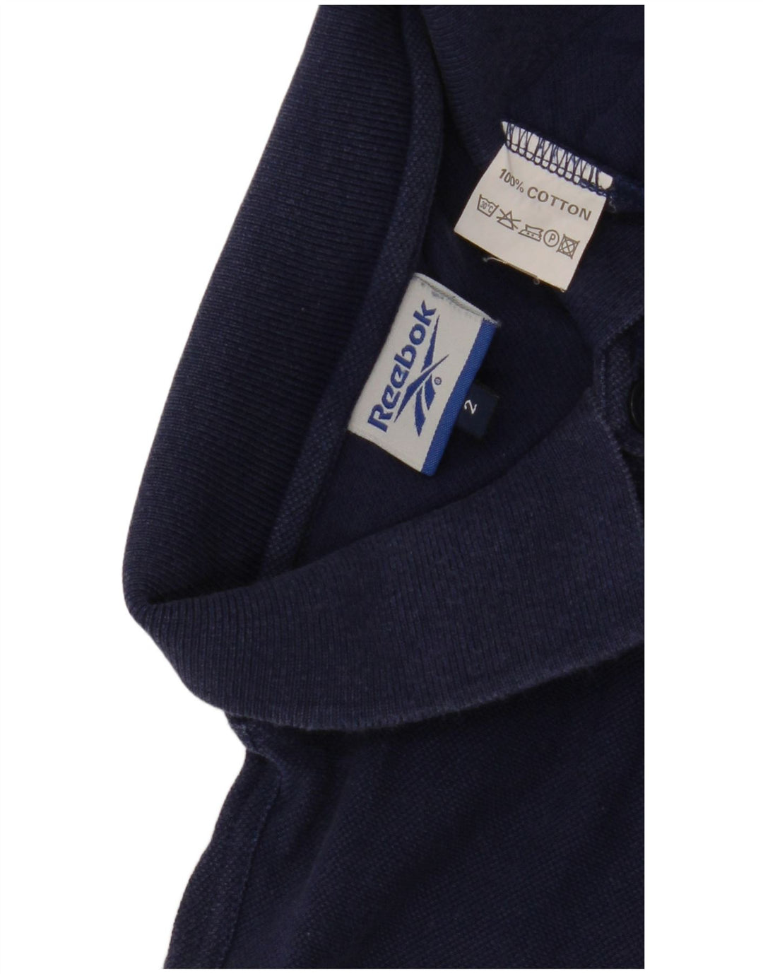 Camisa polo masculina Reebok médio azul marinho algodão