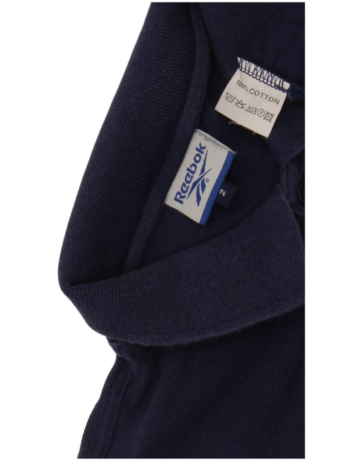 Camisa polo masculina Reebok médio azul marinho algodão
