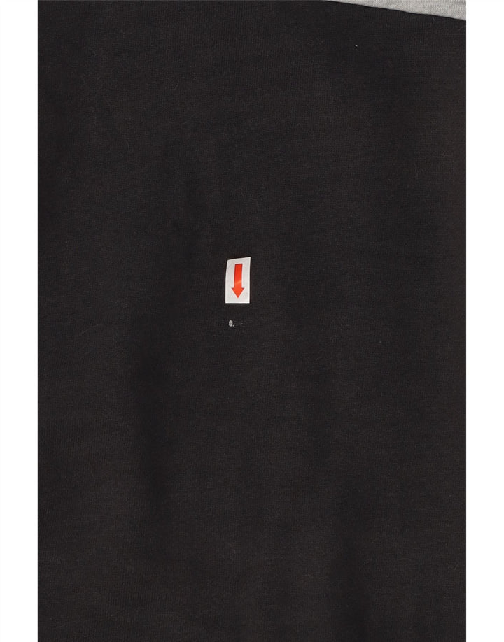 Suéter com capuz gráfico masculino CONVERSE médio preto colorblock algodão