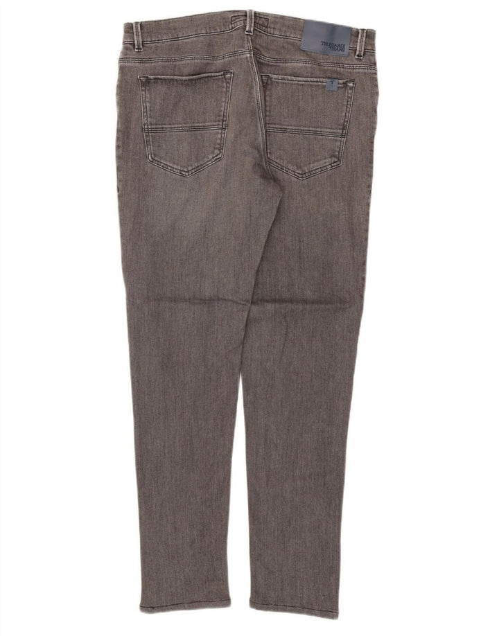 TRUSSARDI Mens Jeans Slim IT 52 XL W38 L32 Algodão Cinza
