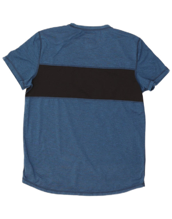 American Eagle Outfitters Camiseta gráfica masculina Top grande bloco colorido azul