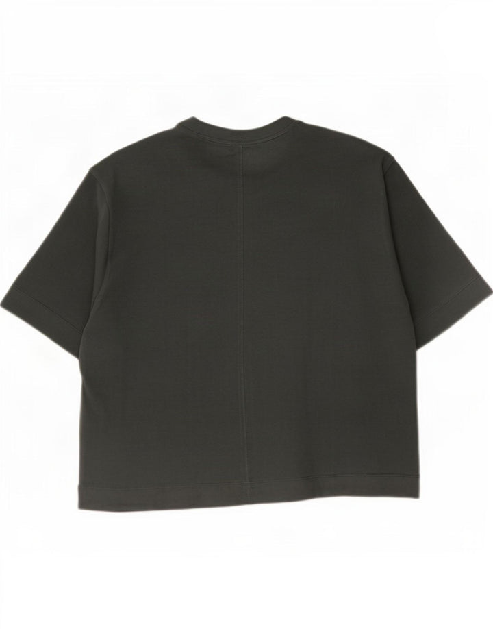 Camiseta Calvin Klein Feminina Top UK 14 Algodão Cinza Médio
