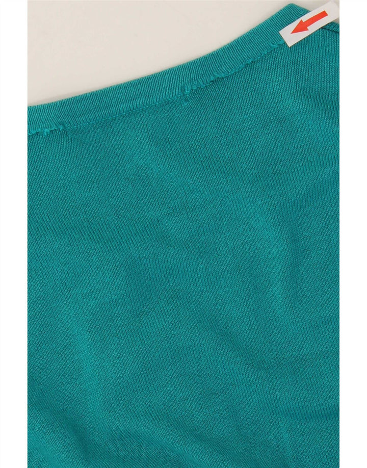 Suéter cardigã feminino Marks & Spencer Reino Unido 10 viscose azul pequena