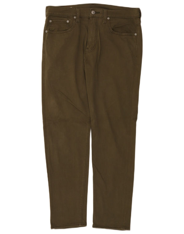 Calça casual masculina Hi-Ball cônica Levi's W32 L30 algodão cáqui