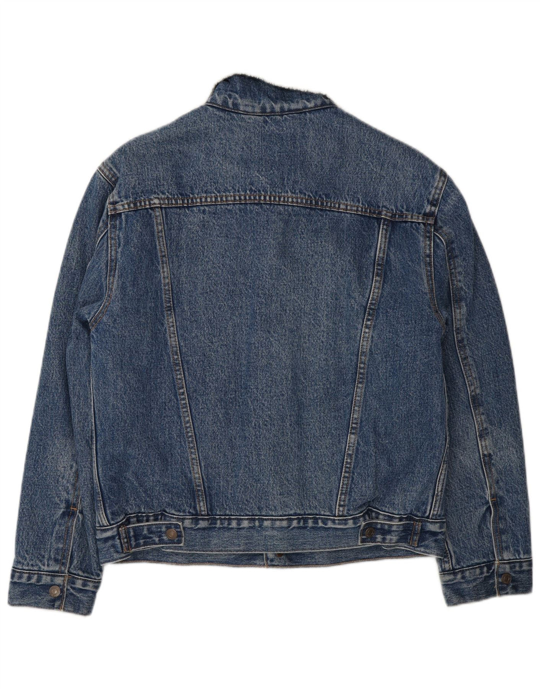 Jaqueta jeans masculina Levi's Sherpa UK 36 pequeno algodão azul