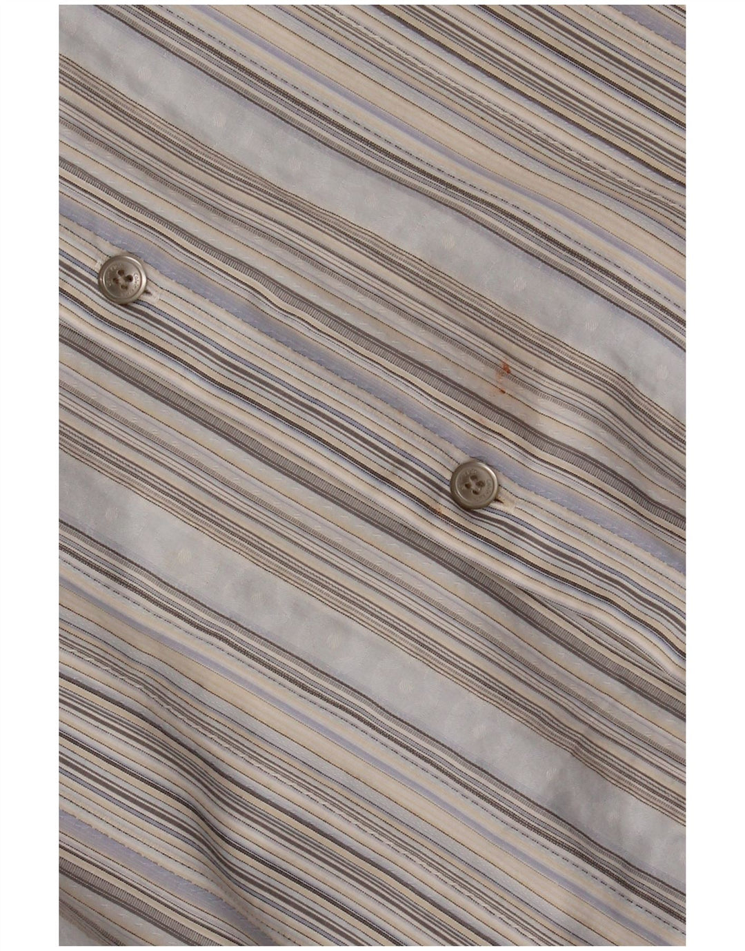 Camisa masculina CALVIN KLEIN de algodão listrado azul médio