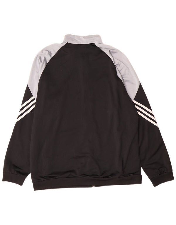 Adidas Mens Tracksuit Top Jacket XL Preto Colorblock Poliéster