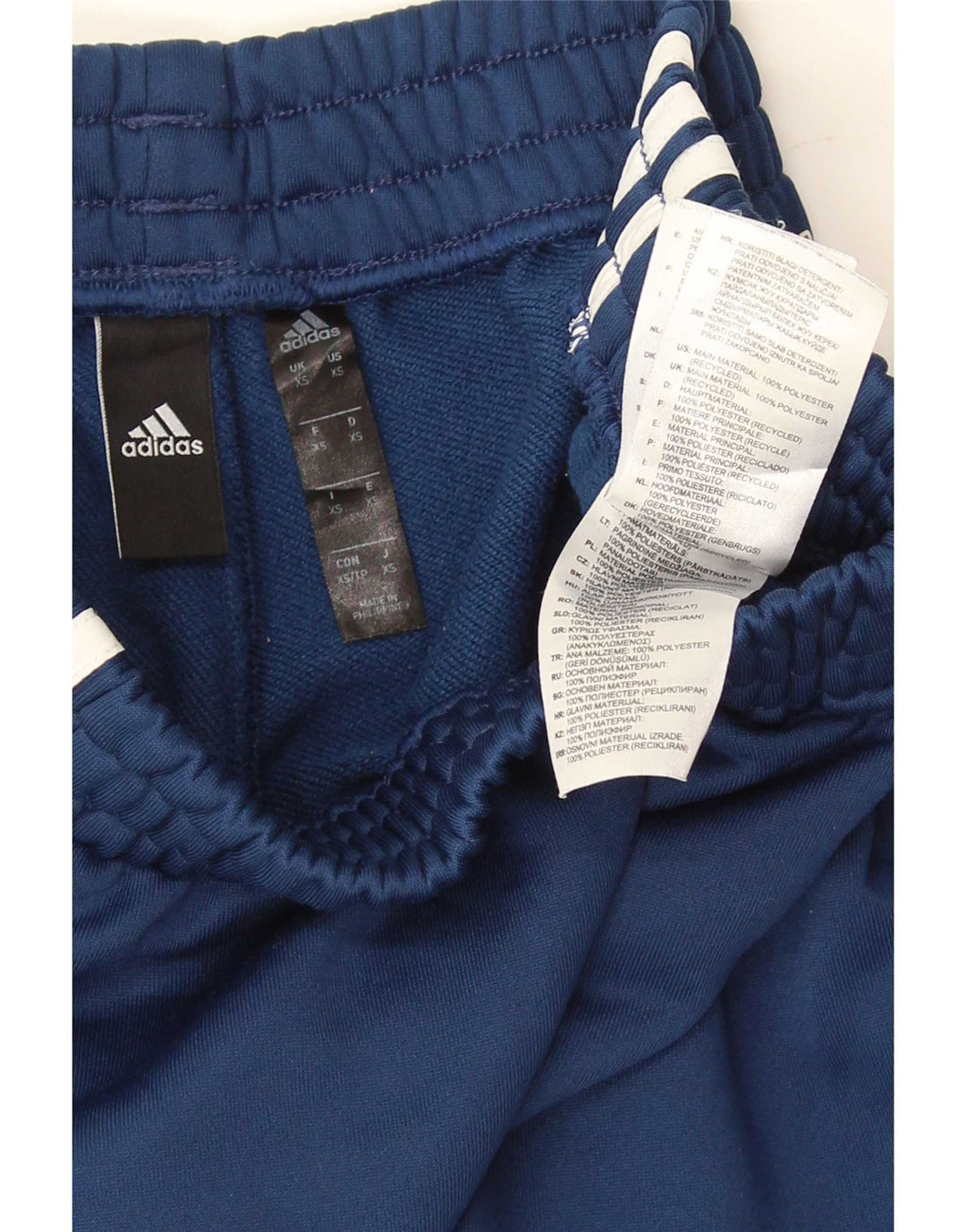 Calça de treino masculina Adidas XS azul marinho poliéster