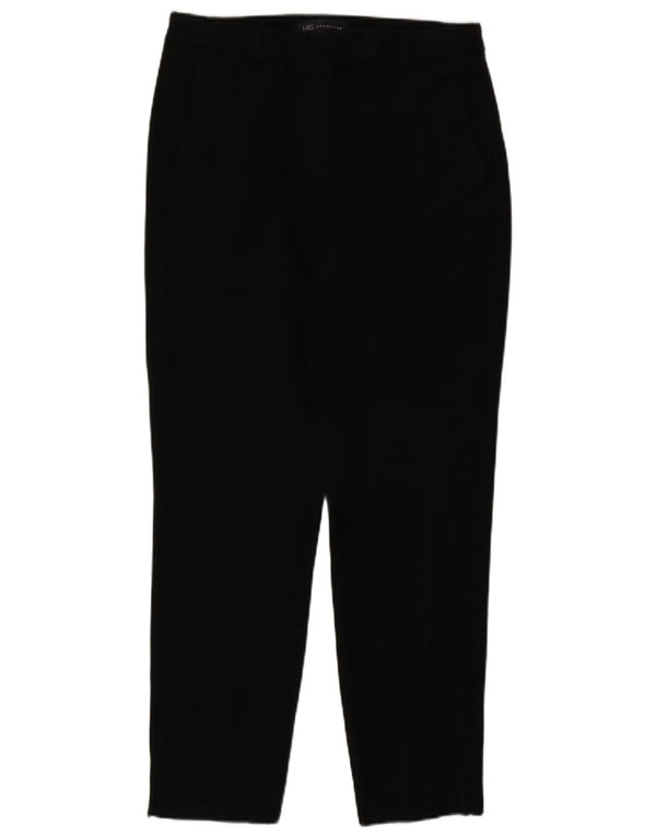 Calça casual feminina de cintura alta Marks & Spencer Reino Unido 10 pequena W28 L27 preta