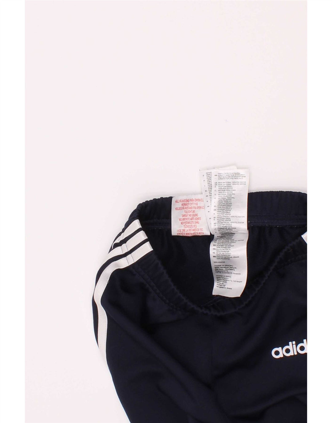 Adidas meninos calças de treino joggers 2-3 anos azul marinho poliéster