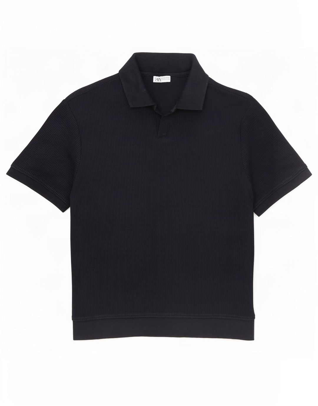 Camisa polo masculina Zara médio algodão azul marinho