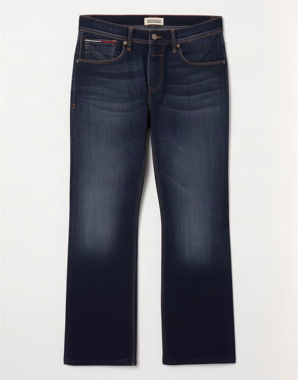 Tommy Hilfiger Masculino Bootcut Jeans W30 L29 Azul Marinho Algodão