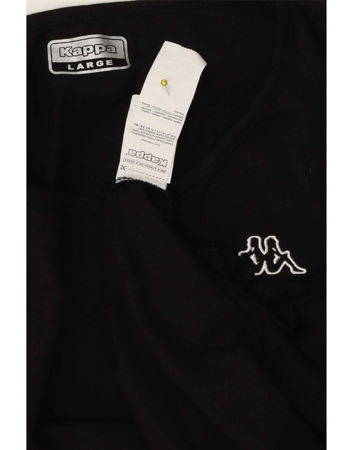 Kappa Mens Colete Top Grande Algodão Preto