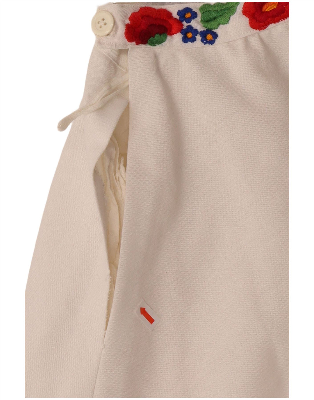 Saia evasê feminina VINTAGE W22 2XS floral branco